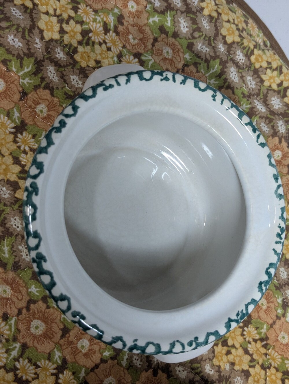 Country Green Heart Design Ceramic Individual Casserole Dish 5" Diameter - Picture 10 of 13